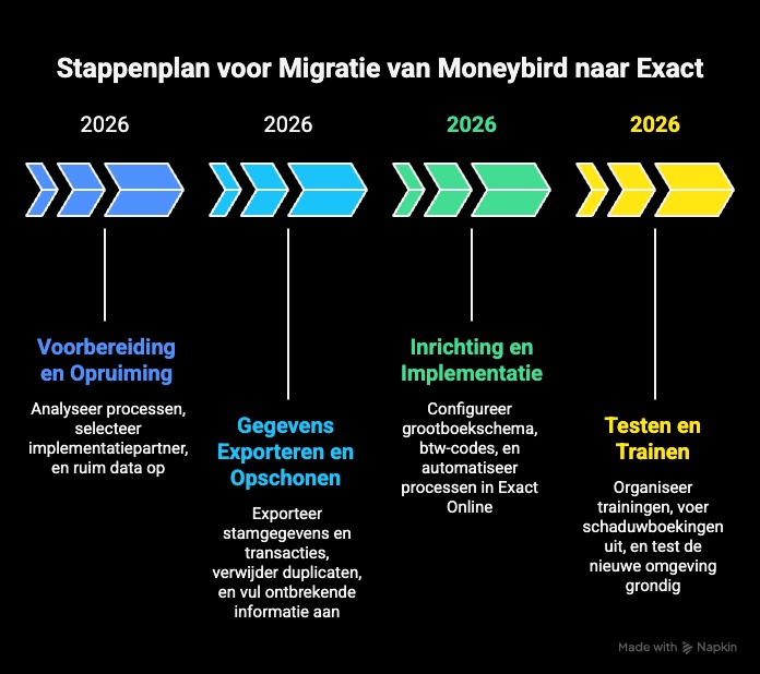 Stappenplan van Moneybird naar Exact