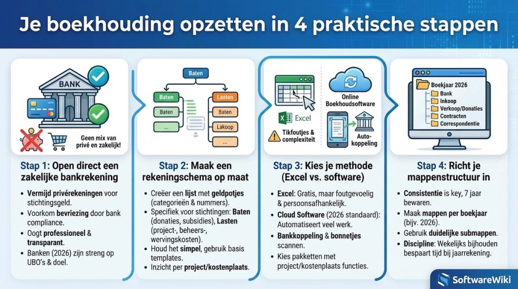 Boekhouding opzetten infographic