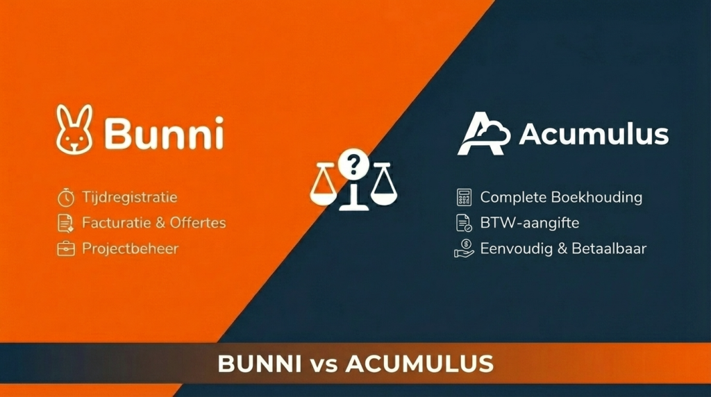 Bunni of Acumulus als boekhoudprogramma. Lees de review