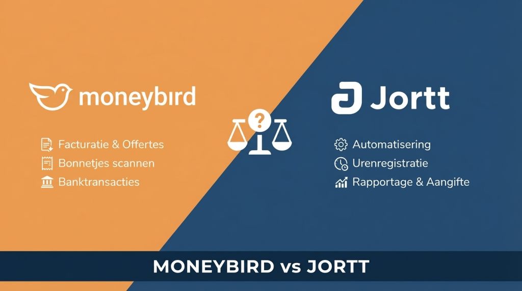 Vergelijking van Moneybird of Jortt boekhoudprogramma's