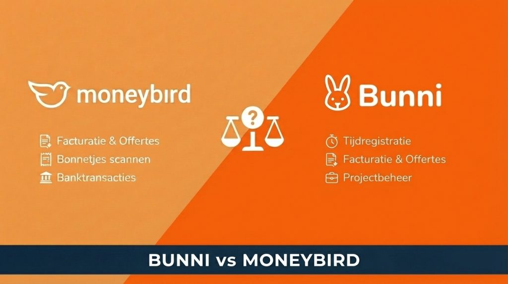 Boekhoudprogramma's Bunni en Moneybird met elkaar vergeleken