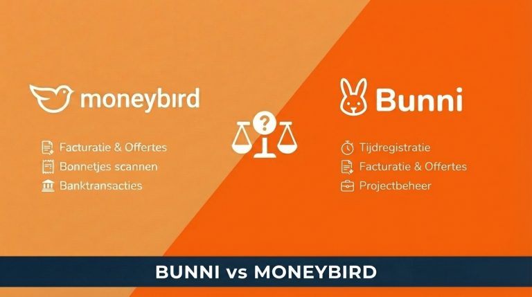 Boekhoudprogramma's Bunni en Moneybird met elkaar vergeleken