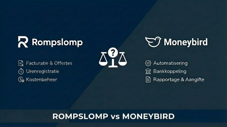 Rompslomp vs Moneybird boekhoudsoftware vergelijken