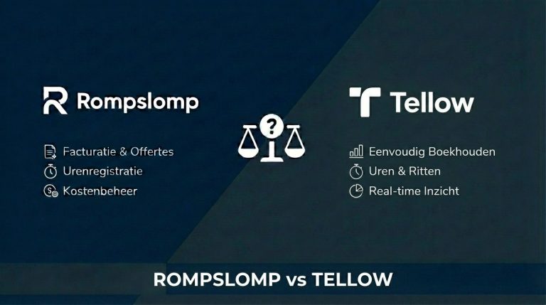 Rompslomp vs Tellow boekhoudpakketten vergeleken